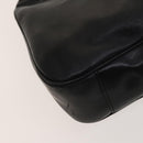 GUCCI Bamboo Hand Bag Leather Black Gold 001 2058 1577 0 Auth 118294-16