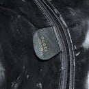 GUCCI Bamboo Hand Bag Leather Black Gold 001 2058 1577 0 Auth 118294-17