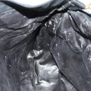 GUCCI Bamboo Hand Bag Leather Black Gold 001 2058 1577 0 Auth 118294-18