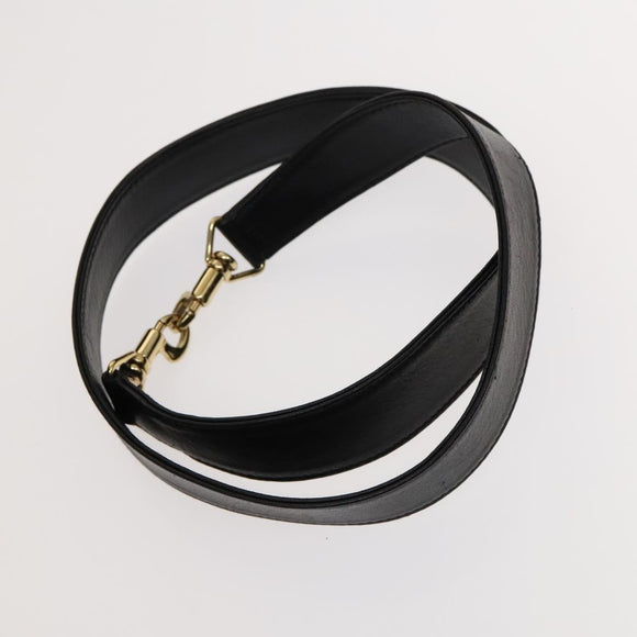 GUCCI Bamboo Hand Bag Leather Black Gold 001 2058 1577 0 Auth 118294