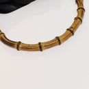 GUCCI Bamboo Hand Bag Leather Black Gold 001 2058 1577 0 Auth 118294-7