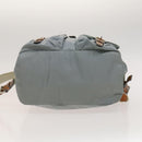 PRADA Backpack Nylon Light Blue Silver Auth 118295-5