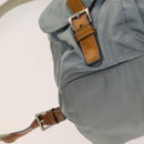 PRADA Backpack Nylon Light Blue Silver Auth 118295-13