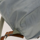 PRADA Backpack Nylon Light Blue Silver Auth 118295-19