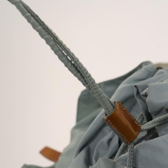 PRADA Backpack Nylon Light Blue Silver Auth 118295