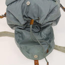 PRADA Backpack Nylon Light Blue Silver Auth 118295-23