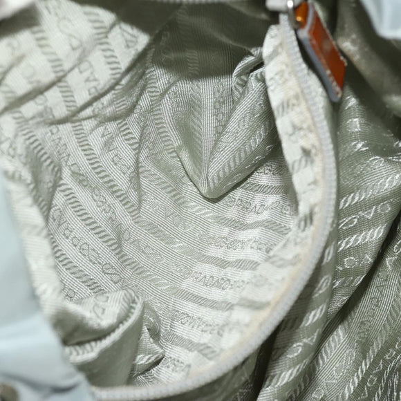 PRADA Backpack Nylon Light Blue Silver Auth 118295