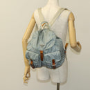 PRADA Backpack Nylon Light Blue Silver Auth 118295-30