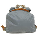 PRADA Backpack Nylon Light Blue Silver Auth 118295-2