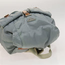 PRADA Backpack Nylon Light Blue Silver Auth 118295-6