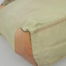 PRADA Shoulder Bag Nylon Beige Silver Auth 118296-14