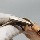 PRADA Shoulder Bag Nylon Beige Silver Auth 118296-10