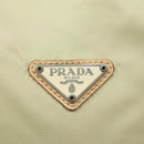 PRADA Shoulder Bag Nylon Beige Silver Auth 118296-17