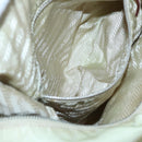 PRADA Shoulder Bag Nylon Beige Silver Auth 118296-22