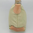PRADA Shoulder Bag Nylon Beige Silver Auth 118296-3