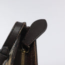 BURBERRY Nova Check Shoulder Bag PVC Beige Gold Auth 118306-10