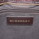 BURBERRY Nova Check Shoulder Bag PVC Beige Gold Auth 118306-17