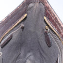 BURBERRY Nova Check Shoulder Bag PVC Beige Gold Auth 118306-19