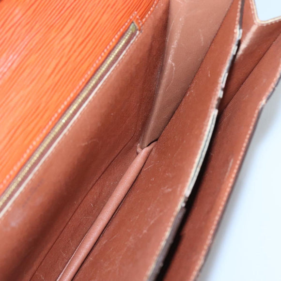 LOUIS VUITTON Epi Serviette Conseiller Briefcase Brown M54423 LV Auth 118307