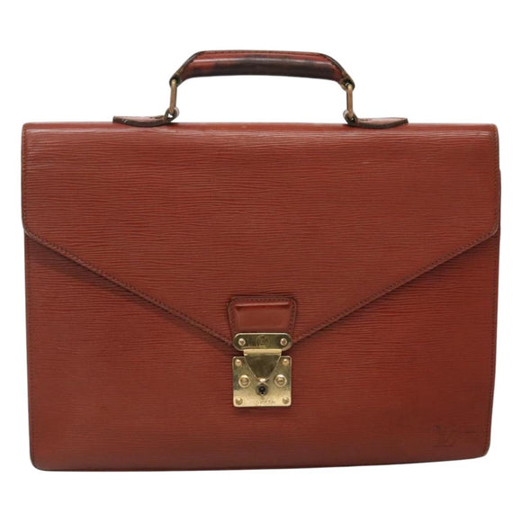 LOUIS VUITTON Epi Serviette Conseiller Briefcase Brown M54423 LV Auth 118307