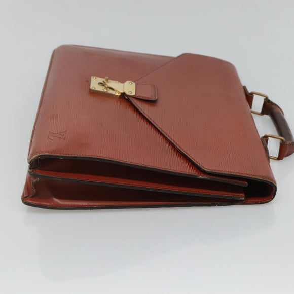 LOUIS VUITTON Epi Serviette Conseiller Briefcase Brown M54423 LV Auth 118307