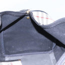 Burberrys Nova Check Boston Bag PVC Gray Gold Auth 118312-24