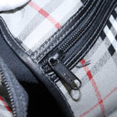 Burberrys Nova Check Boston Bag PVC Gray Gold Auth 118312-26