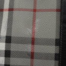 Burberrys Nova Check Boston Bag PVC Gray Gold Auth 118312-2