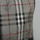 Burberrys Nova Check Boston Bag PVC Gray Gold Auth 118312-5