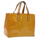 LOUIS VUITTON Monogram Vernis Reade PM Hand Bag Beige M91334 LV Auth 118318-1