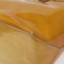 LOUIS VUITTON Monogram Vernis Reade PM Hand Bag Beige M91334 LV Auth 118318-9