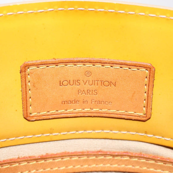LOUIS VUITTON Monogram Vernis Reade PM Hand Bag Beige M91334 LV Auth 118318