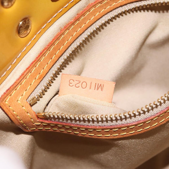 LOUIS VUITTON Monogram Vernis Reade PM Hand Bag Beige M91334 LV Auth 118318