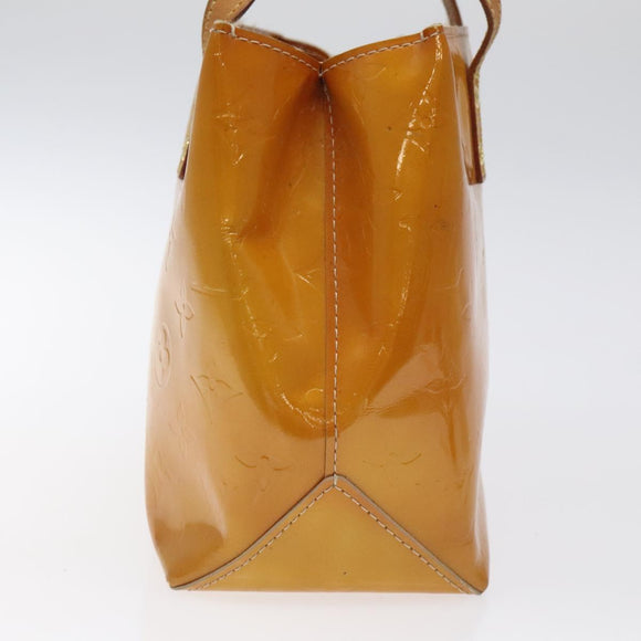 LOUIS VUITTON Monogram Vernis Reade PM Hand Bag Beige M91334 LV Auth 118318