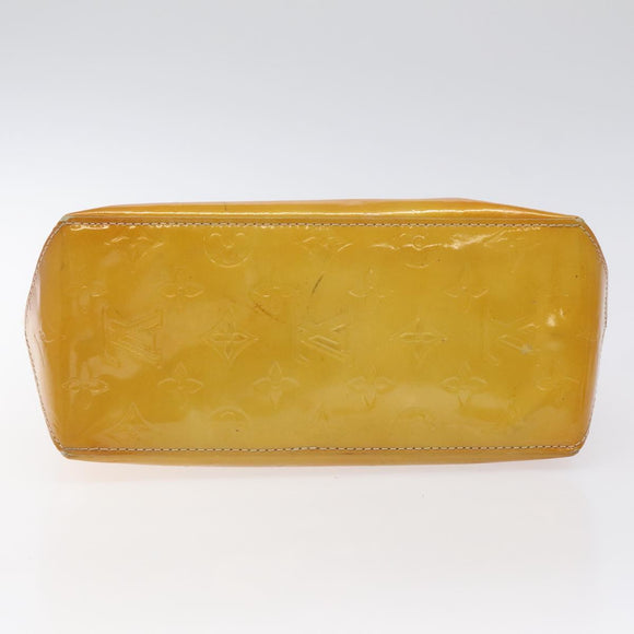 LOUIS VUITTON Monogram Vernis Reade PM Hand Bag Beige M91334 LV Auth 118318