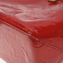 LOUIS VUITTON Monogram Vernis Reade PM Hand Bag Red Rouge M91088 LV Auth 118324-9