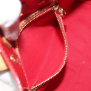 LOUIS VUITTON Monogram Vernis Reade PM Hand Bag Red Rouge M91088 LV Auth 118324-20