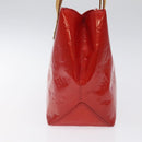 LOUIS VUITTON Monogram Vernis Reade PM Hand Bag Red Rouge M91088 LV Auth 118324-4