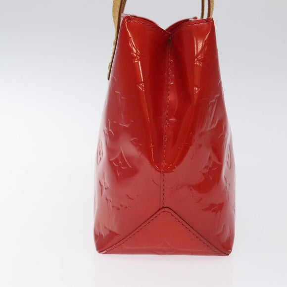 LOUIS VUITTON Monogram Vernis Reade PM Hand Bag Red Rouge M91088 LV Auth 118324