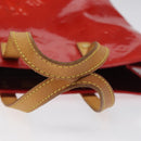LOUIS VUITTON Monogram Vernis Reade PM Hand Bag Red Rouge M91088 LV Auth 118324-7