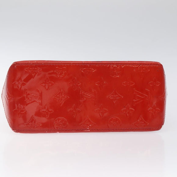 LOUIS VUITTON Monogram Vernis Reade PM Hand Bag Red Rouge M91088 LV Auth 118324