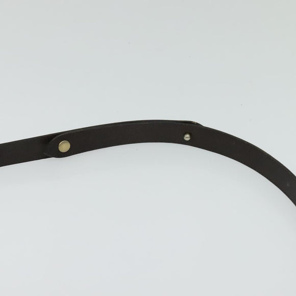 Christian Dior Trotter Canvas Shoulder Bag Brown Gold Auth 118335