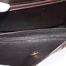 Christian Dior Trotter Canvas Shoulder Bag Brown Gold Auth 118343-11