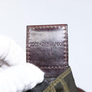 FENDI Zucca Canvas Hand Bag Black Brown Auth 118346-12