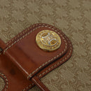 CELINE Macadam Canvas Shoulder Bag PVC Beige Gold Auth 118350-19