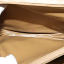 CELINE Macadam Canvas Shoulder Bag PVC Beige Gold Auth 118350-9