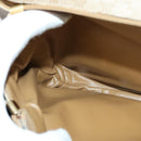 CELINE Macadam Canvas Shoulder Bag PVC Beige Gold Auth 118350-22