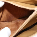 CELINE Macadam Canvas Shoulder Bag PVC Beige Gold Auth 118350-10