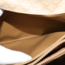 CELINE Macadam Canvas Shoulder Bag PVC Beige Gold Auth 118350-24