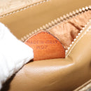 CELINE Macadam Canvas Shoulder Bag PVC Beige Gold Auth 118350-12